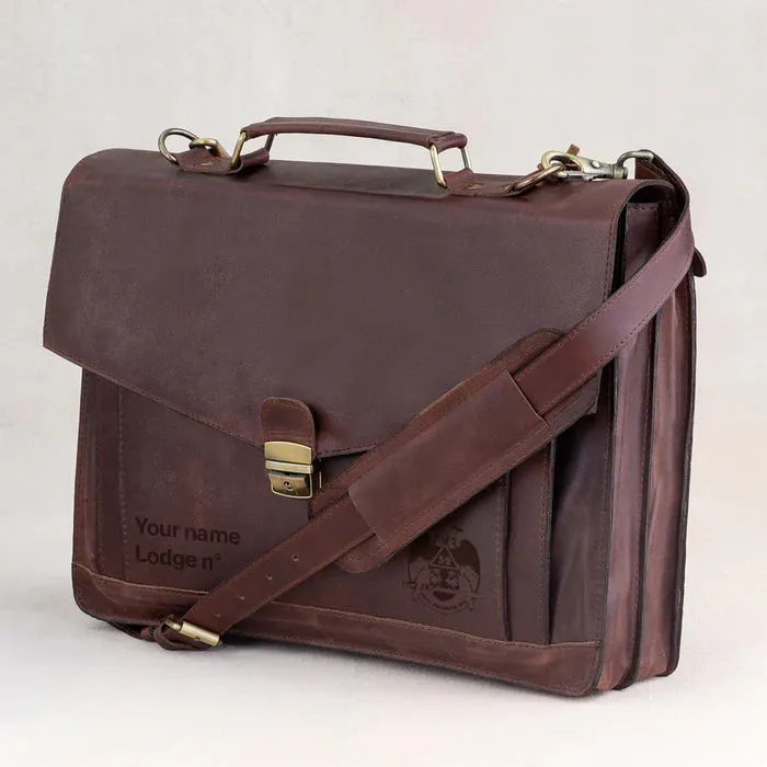 32nd Degree Scottish Rite Briefcase - Wings Down Various Sizes