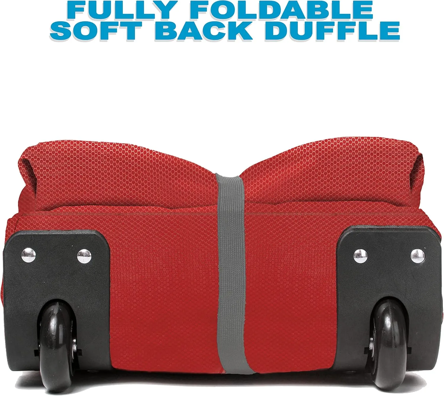 Bago Rolling Duffle Bag with Wheels - 30" 100L Foldable Weekender Bag, Waterproof Travel Duffel Bag, Heavy Duty lightWeight Duffle Bag for Traveling, Rolling Duffel Bag with Wheels (Red)