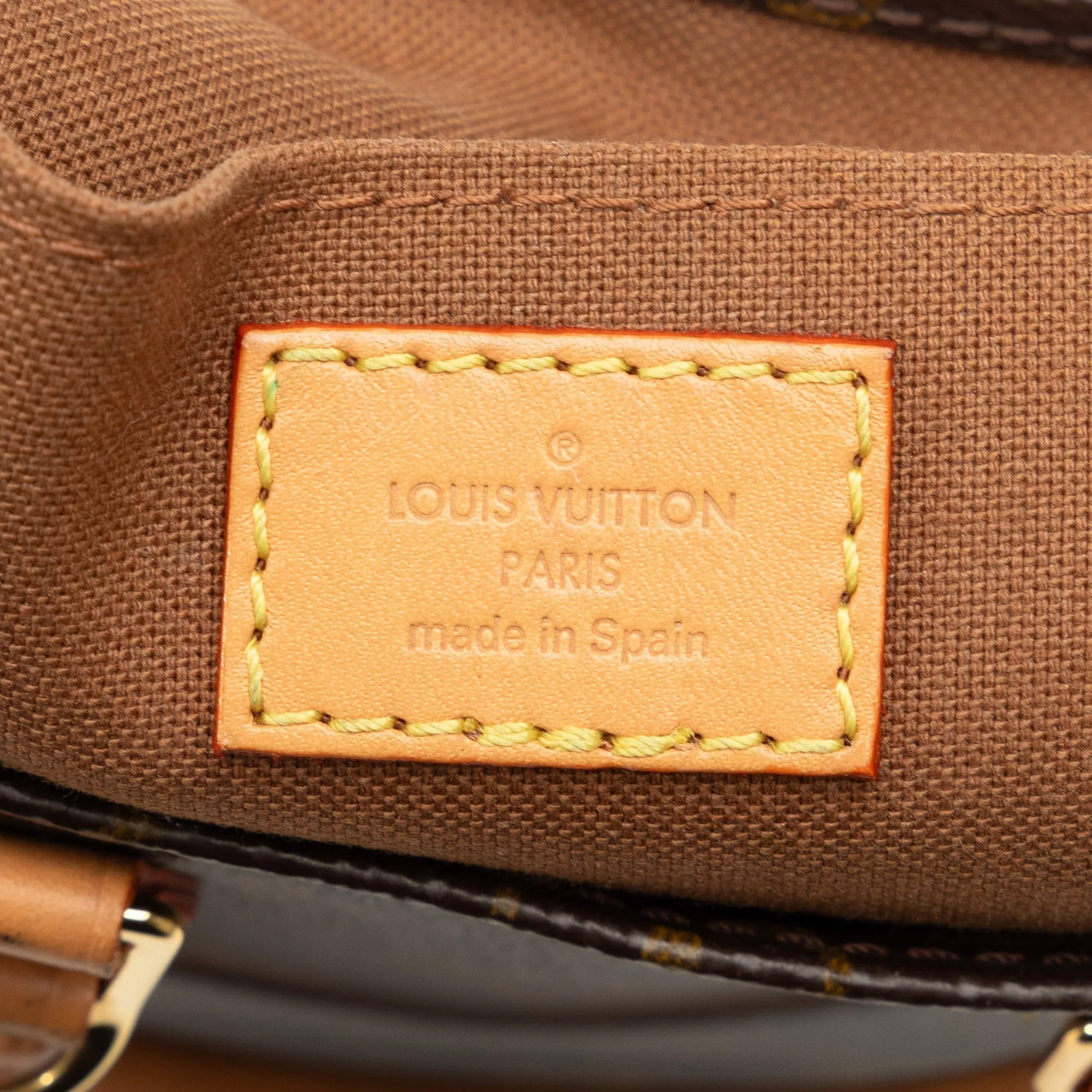 Brown Louis Vuitton Monogram Petit Sac Plat Satchel