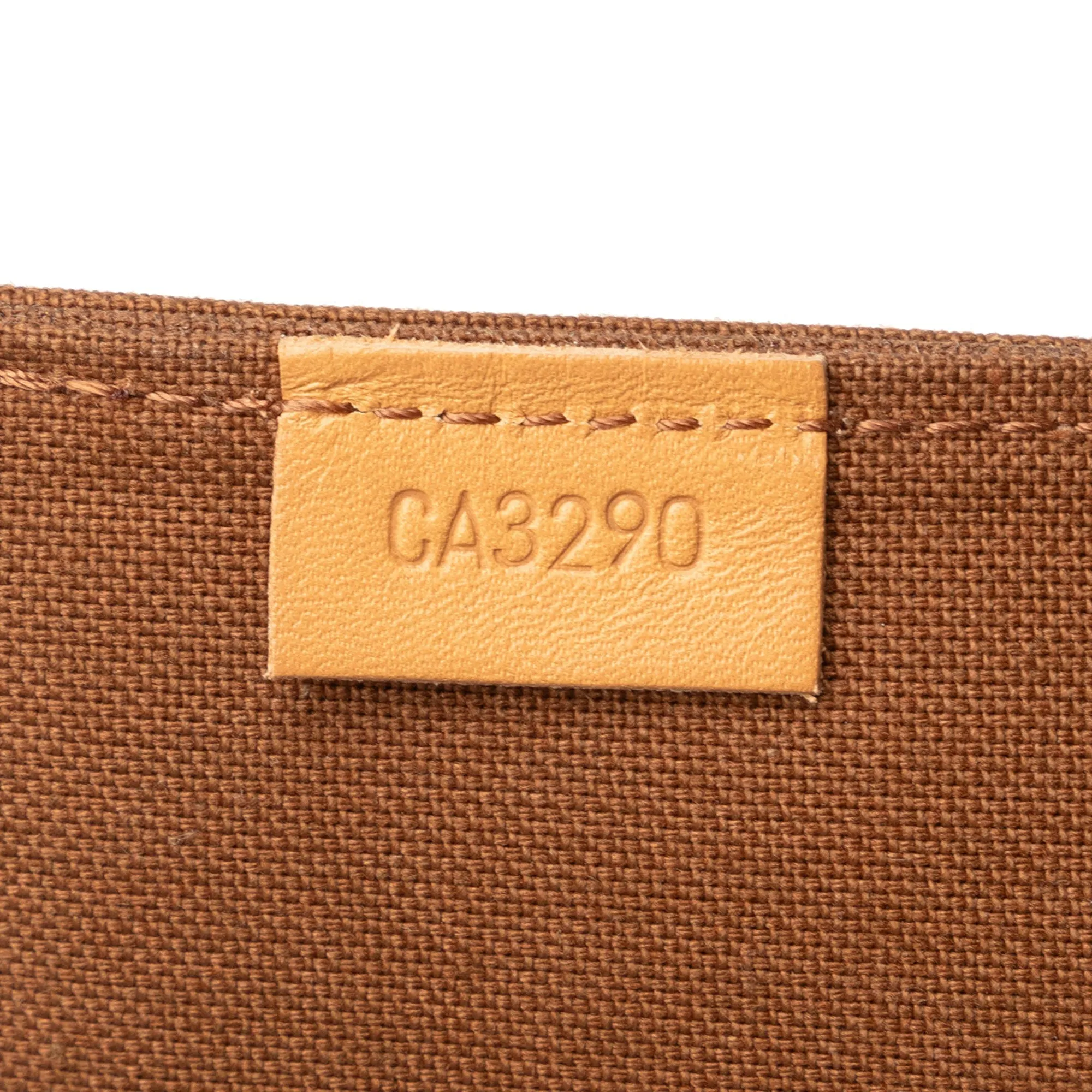 Brown Louis Vuitton Monogram Petit Sac Plat Satchel