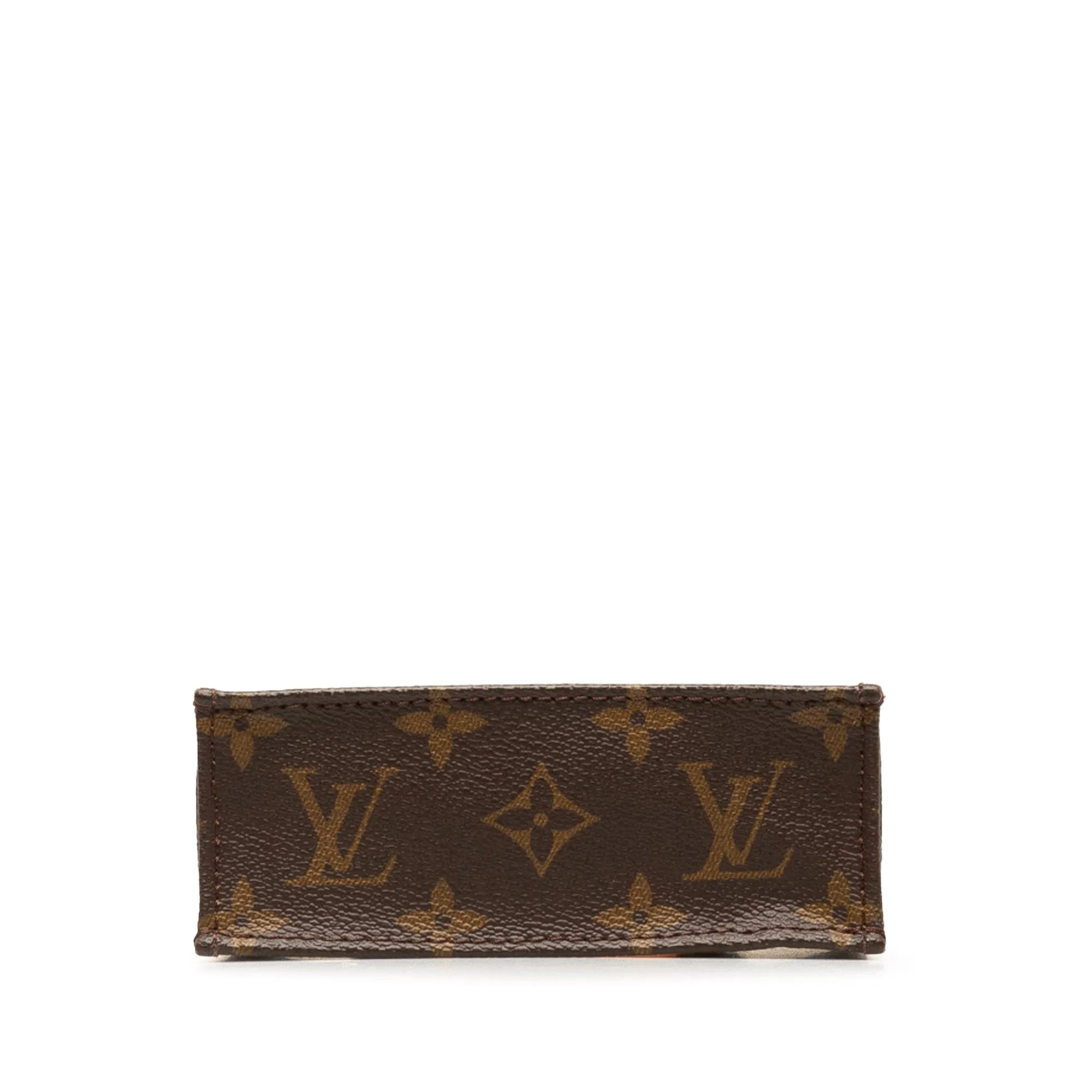 Brown Louis Vuitton Monogram Petit Sac Plat Satchel