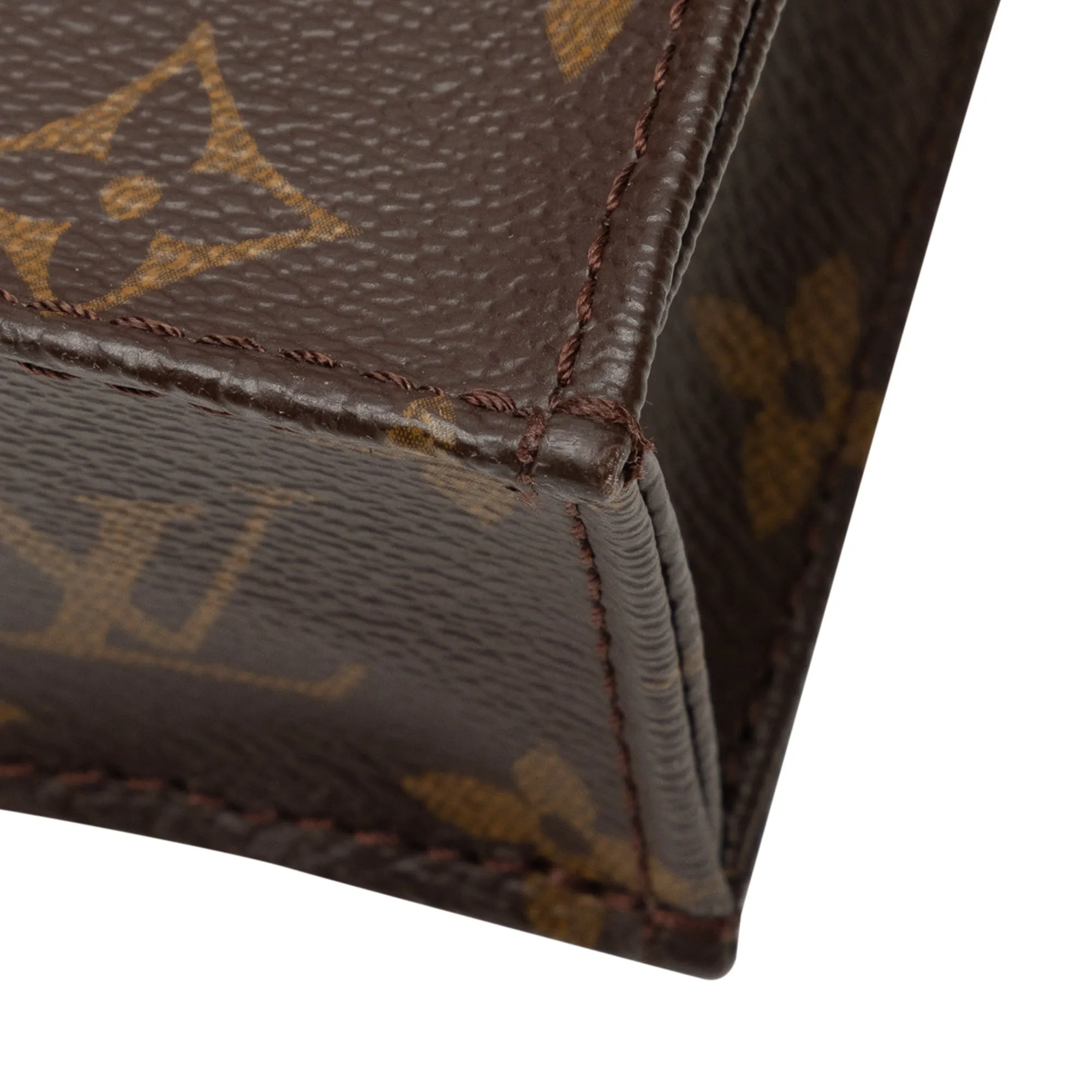 Brown Louis Vuitton Monogram Petit Sac Plat Satchel