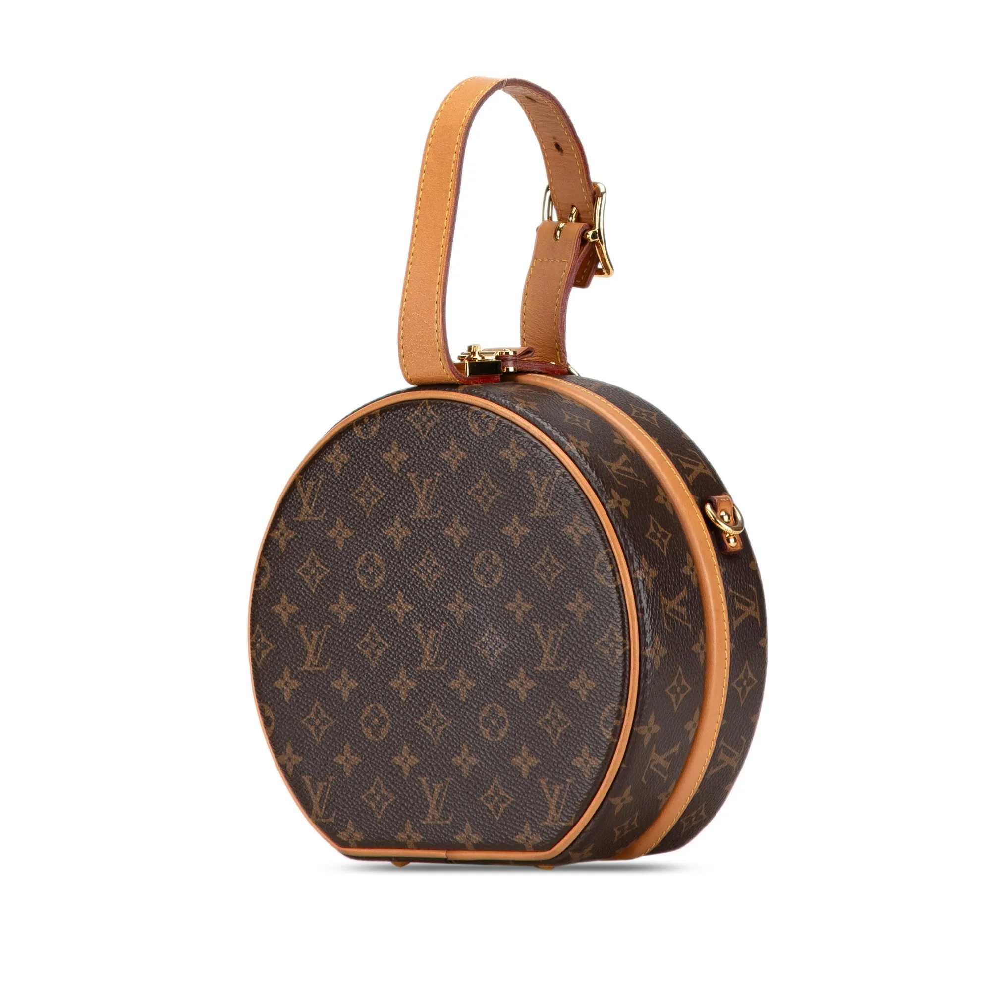 Brown Louis Vuitton Monogram Petite Boite Chapeau Satchel