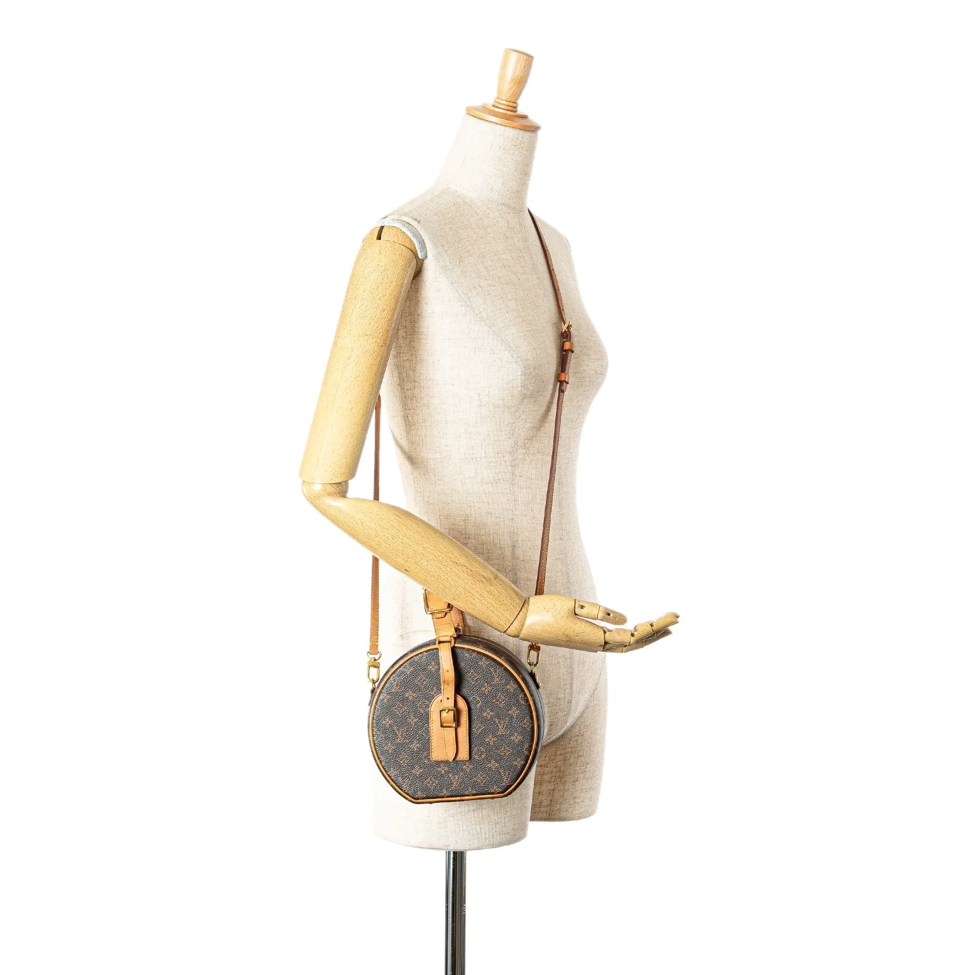 Brown Louis Vuitton Monogram Petite Boite Chapeau Satchel