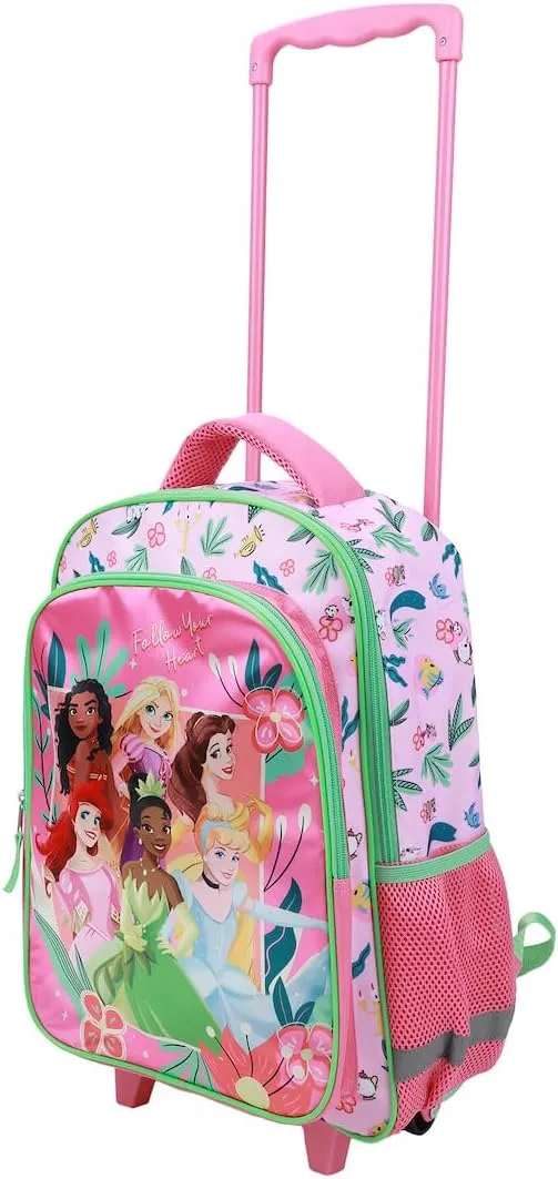Disney 16" Princesses Girls Rolling Backpack with Adjustable Handle