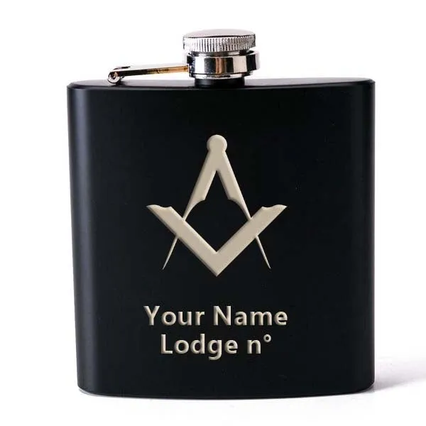 Master Mason Blue Lodge Flask - 2 Shot Glasses & Funnel