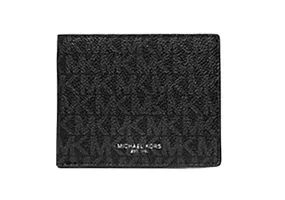 MICHAEL KORS Mens Greyson Logo Slim Billfold Wallet Black