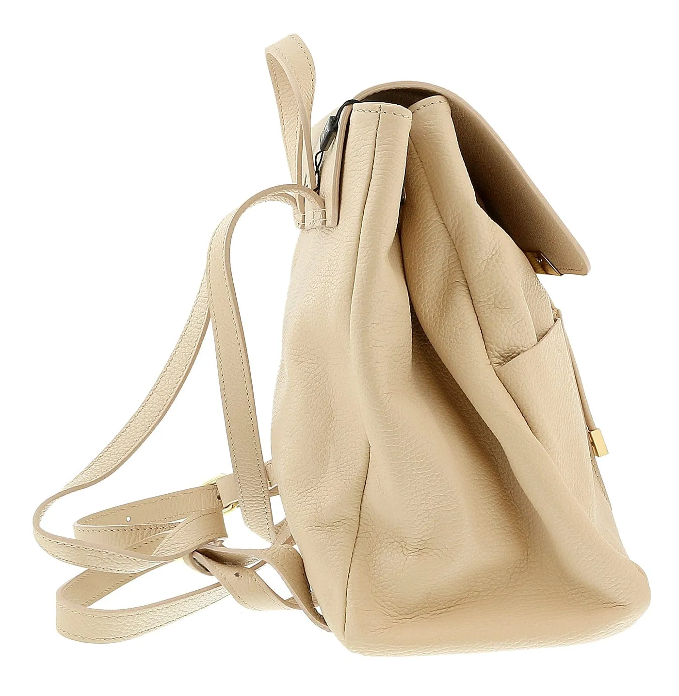 Pierre Cardin Beige Leather Classic Medium Fashion Backpack