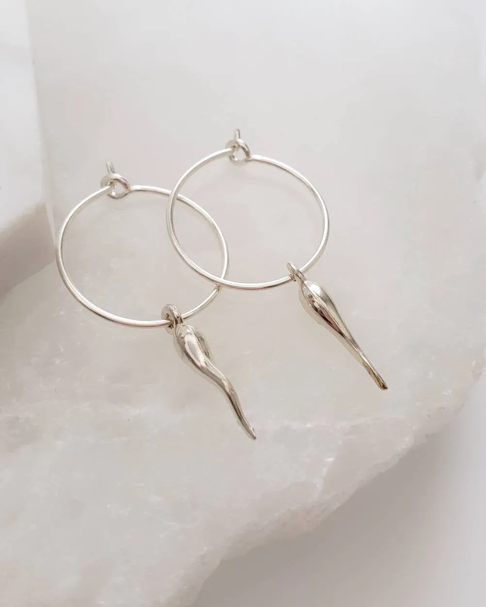 Tiny Italian Horn Hoops